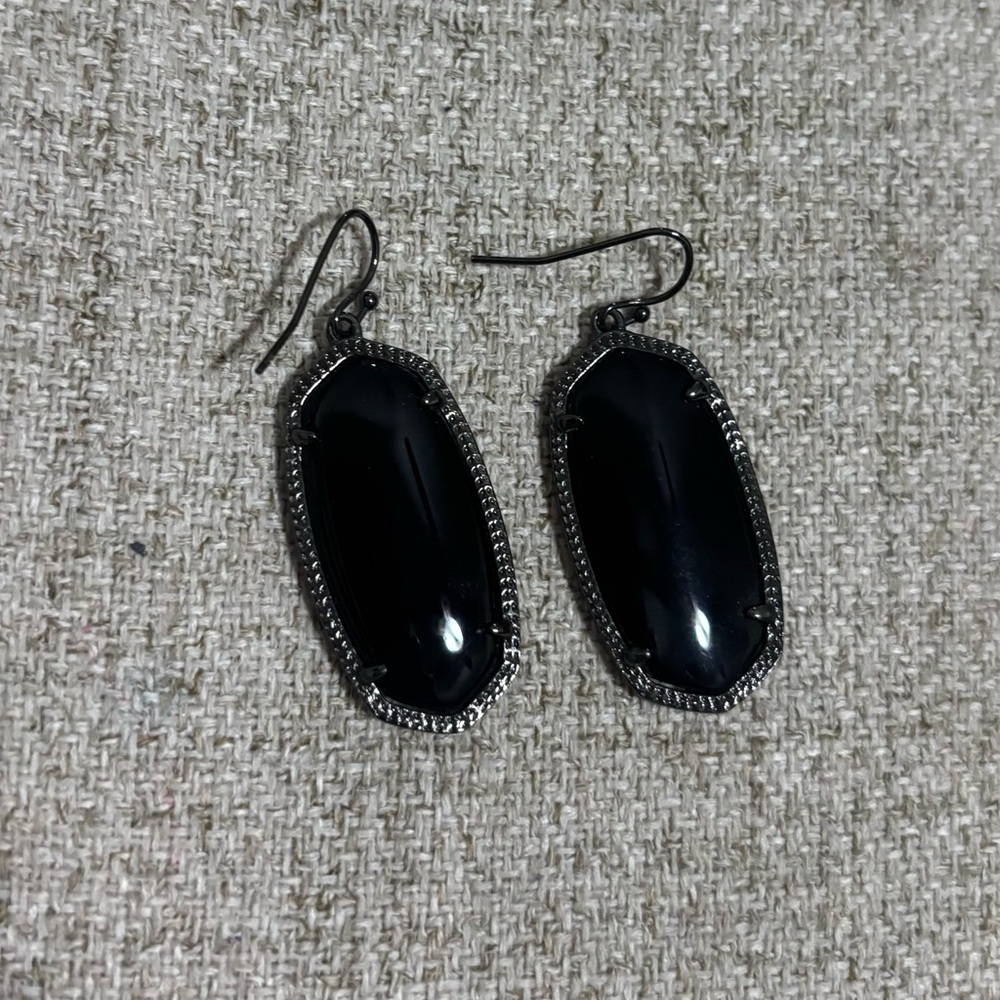 Kendra Scott Elle Black Drop Earrings